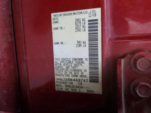 Photo 10 from auction – 2009 NISSAN ALTIMA 2.5 with VIN 1N4AL21E89N469747