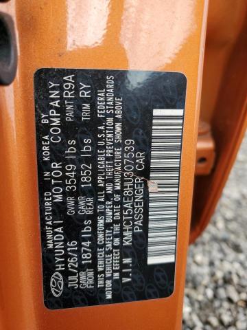 Photo 10 from auction – 2017 HYUNDAI ACCENT SE with VIN KMHCT5AE8HU307539