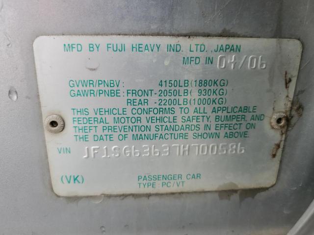 Photo 10 from auction – 2007 SUBARU FORESTER 2 with VIN JF1SG63637H700586