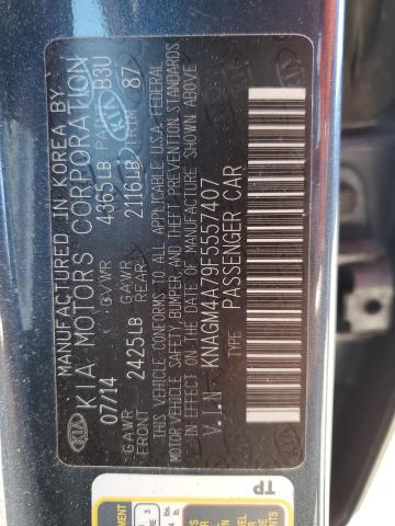 Photo 10 from auction – 2015 KIA OPTIMA LX with VIN KNAGM4A79F5557407