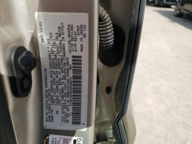 Photo 10 from auction – 2004 LEXUS GX 470 with VIN JTJBT20X640036870