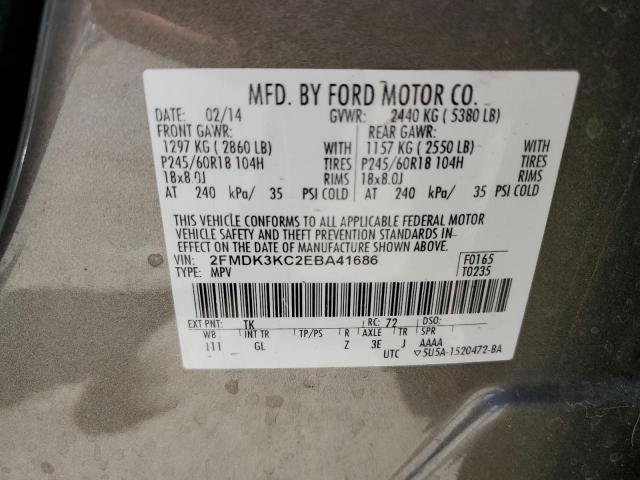 Photo 10 from auction – 2014 FORD EDGE LIMIT with VIN 2FMDK3KC2EBA41686
