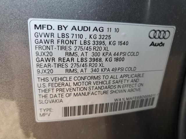 Photo 10 from auction – 2011 AUDI Q7 PREMIUM with VIN WA1LMAFE6BD005011