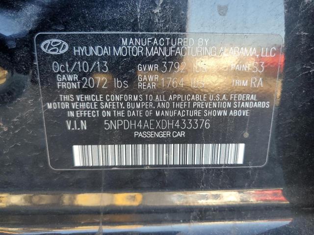 Photo 10 from auction – 2013 HYUNDAI ELANTRA GL with VIN 5NPDH4AEXDH433376
