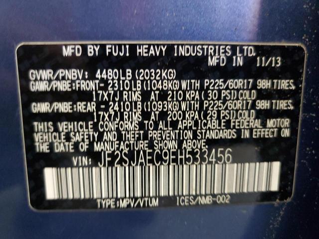 Photo 10 from auction – 2014 SUBARU FORESTER 2 with VIN JF2SJAEC9EH533456