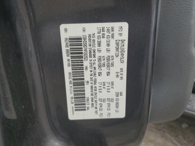 Photo 10 from auction – 2004 DODGE DURANGO LI with VIN 1D8HD58D74F222521