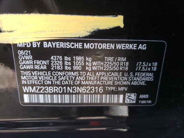 Photo 10 from auction – 2022 MINI COOPER COU with VIN WMZ23BR01N3N62316