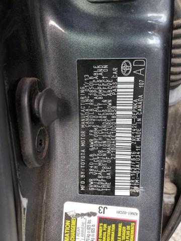 Photo 10 from auction – 2013 TOYOTA COROLLA BA with VIN 2T1BU4EE1DC018558