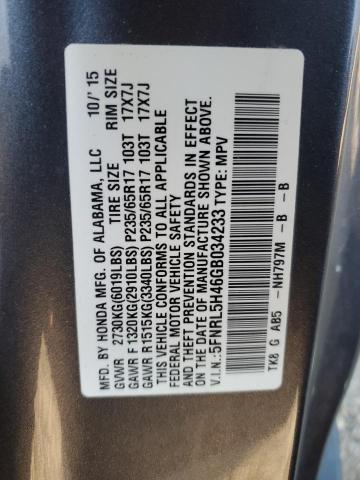 Photo 10 from auction – 2016 HONDA ODYSSEY EX with VIN 5FNRL5H46GB034233