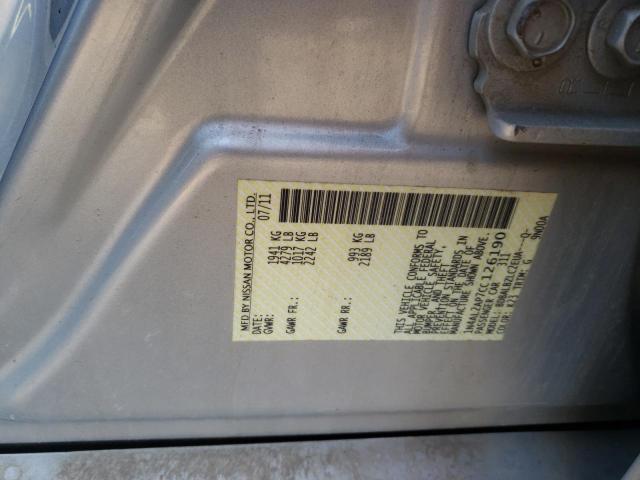 Photo 10 from auction – 2012 NISSAN ALTIMA BAS with VIN 1N4AL2AP7CC126190