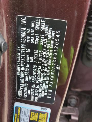 Photo 10 from auction – 2011 KIA SORENTO SX with VIN 5XYKWDA2XBG120545