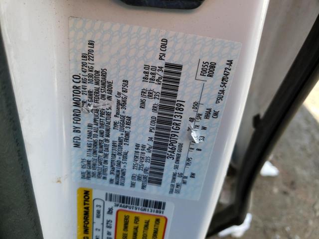 Photo 10 from auction – 2016 FORD FUSION SE with VIN 3FA6P0T91GR131891