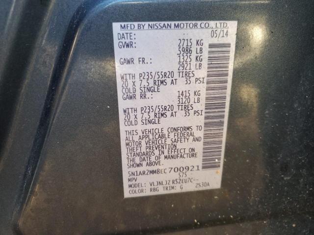 Photo 10 from auction – 2014 NISSAN PATHFINDER with VIN 5N1AR2MM8EC700921