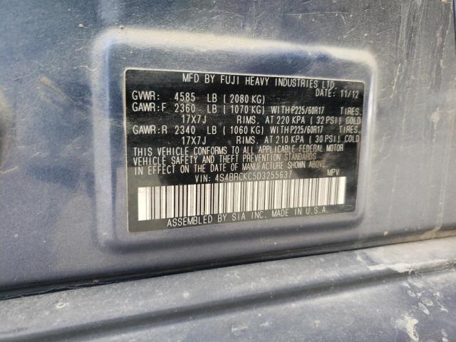 Photo 10 from auction – 2013 SUBARU OUTBACK 2. with VIN 4S4BRCKC5D3255637