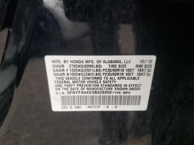Photo 10 from auction – 2013 HONDA PILOT EX with VIN 5FNYF4H4XDB028959