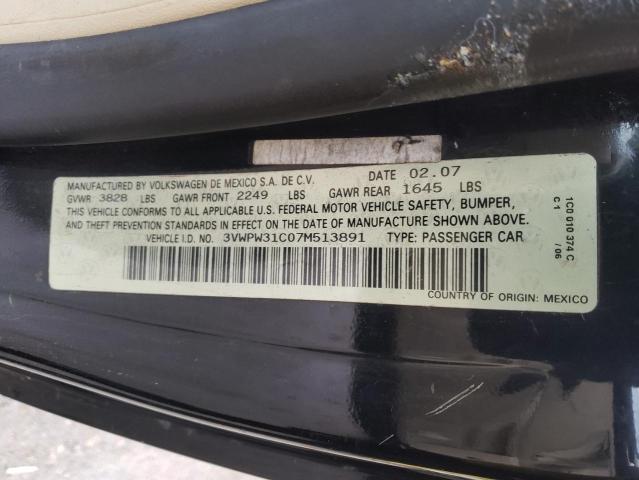 Photo 10 from auction – 2007 VOLKSWAGEN NEW BEETLE with VIN 3VWPW31C07M513891