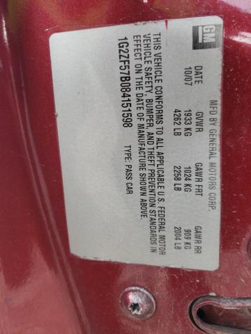 Photo 10 from auction – 2008 PONTIAC G6 VALUE L with VIN 1G2ZF57B084151598