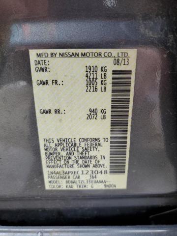 Photo 10 from auction – 2014 NISSAN ALTIMA 2.5 with VIN 1N4AL3APXEC123048