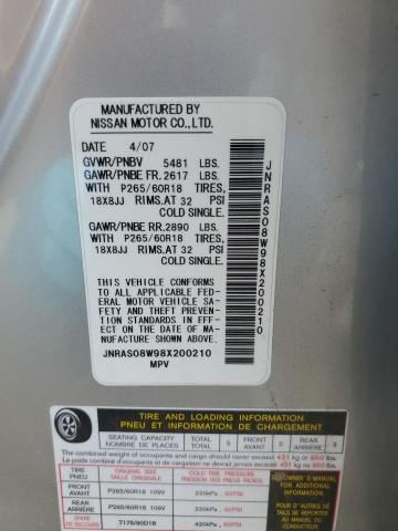 Photo 10 from auction – 2008 INFINITI FX35 with VIN JNRAS08W98X200210