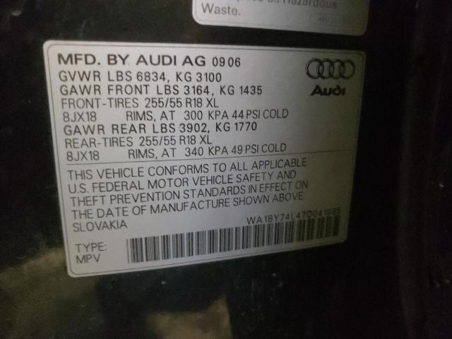 Photo 10 from auction – 2007 AUDI Q7 3.6 QUA with VIN WA1BY74L47D041985