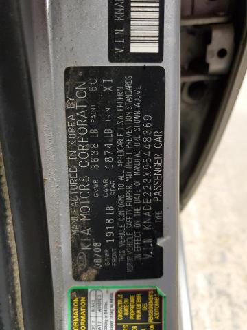 Photo 10 from auction – 2009 KIA RIO BASE with VIN KNADE223X96448369