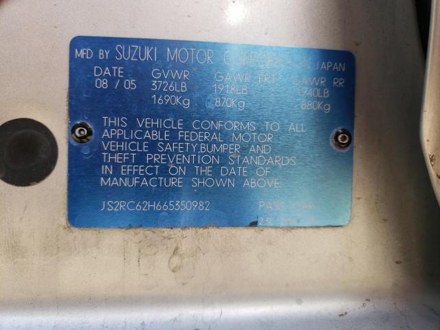 Photo 10 from auction – 2006 SUZUKI AERIO with VIN JS2RC62H665350982