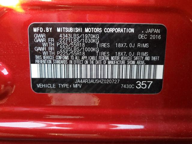 Photo 10 from auction – 2017 MITSUBISHI OUTLANDER with VIN JA4AR3AU5HZ020727