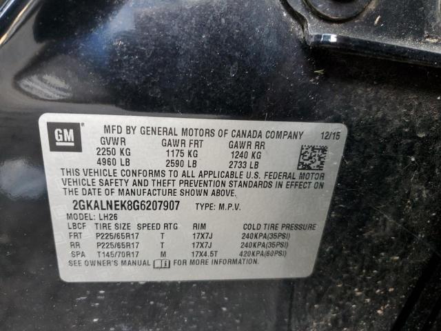 Photo 10 from auction – 2016 GMC TERRAIN SL with VIN 2GKALNEK8G6207907