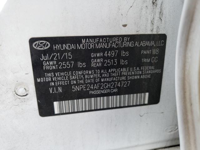 Photo 10 from auction – 2016 HYUNDAI SONATA SE with VIN 5NPE24AF2GH274727