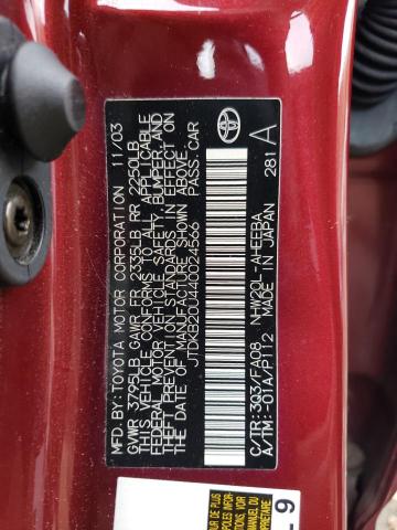 Photo 10 from auction – 2004 TOYOTA PRIUS with VIN JTDKB20U440024566