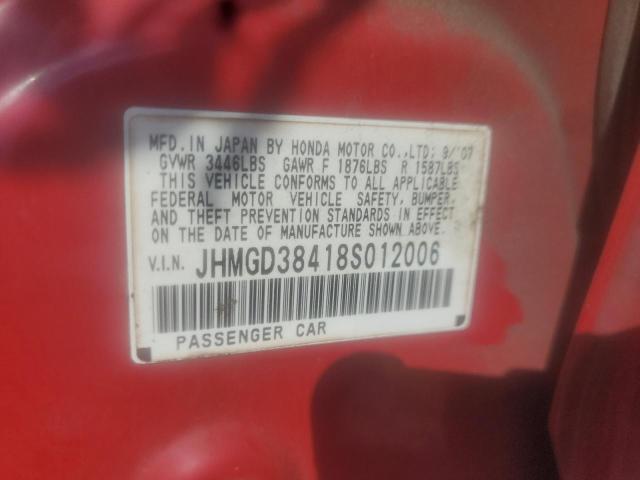 Photo 10 from auction – 2008 HONDA FIT with VIN JHMGD38418S012006
