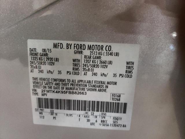 Photo 10 from auction – 2015 FORD EDGE TITAN with VIN 2FMTK4K95FBB82663