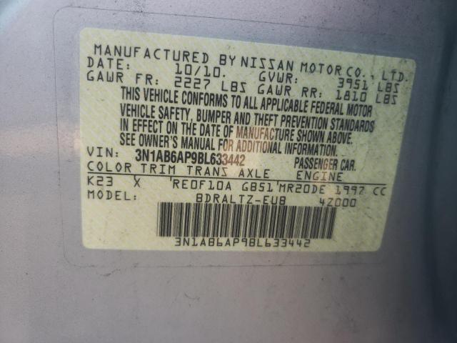 Photo 10 from auction – 2011 NISSAN SENTRA 2.0 with VIN 3N1AB6AP9BL633442