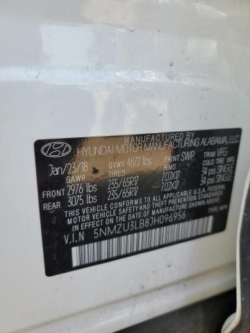 Photo 10 from auction – 2018 HYUNDAI SANTA FE S with VIN 5NMZU3LB8JH096956