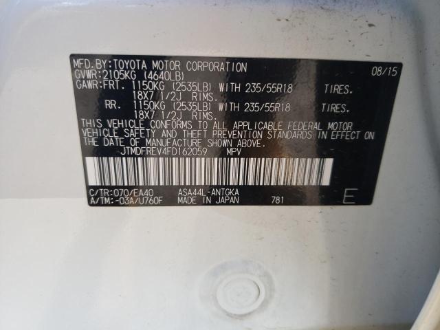 Photo 10 from auction – 2015 TOYOTA RAV 4 with VIN JTMDFREV4FD162059