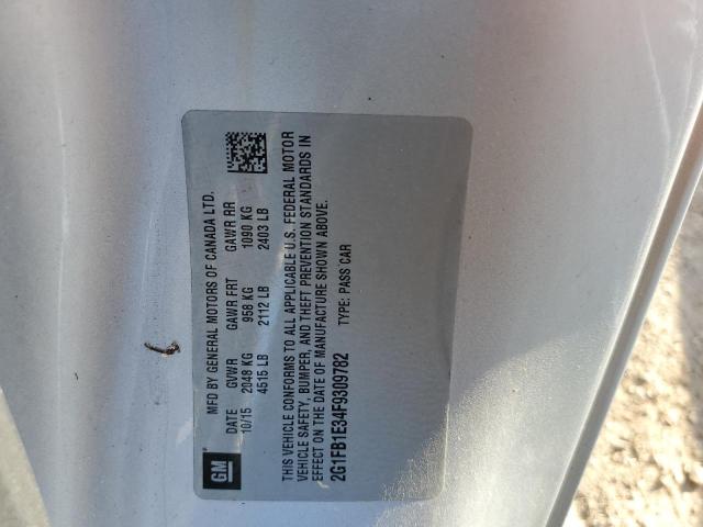 Photo 10 from auction – 2015 CHEVROLET CAMARO LS with VIN 2G1FB1E34F9309782