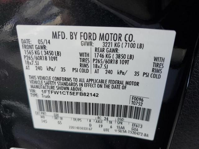 Photo 10 from auction – 2014 FORD F150 SUPER with VIN 1FTFW1CT5EFB82142