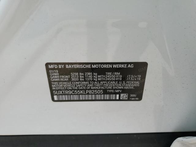 Photo 10 from auction – 2019 BMW X3 XDRIVE3 with VIN 5UXTR9C55KLP82505