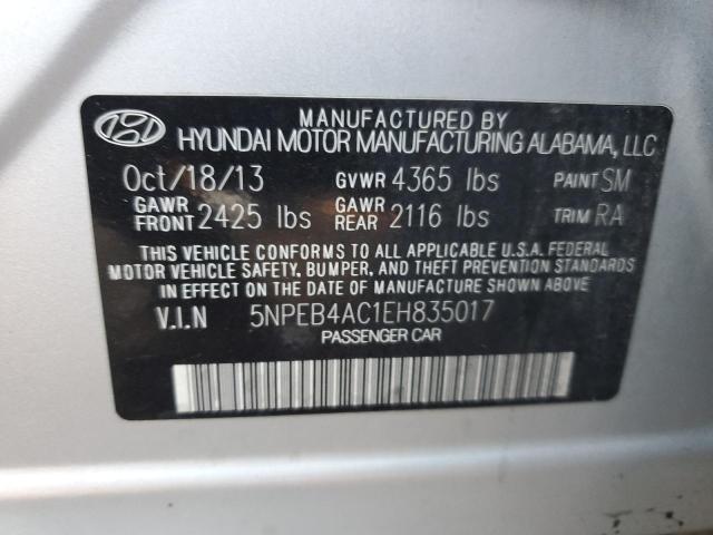 Photo 10 from auction – 2014 HYUNDAI SONATA GLS with VIN 5NPEB4AC1EH835017