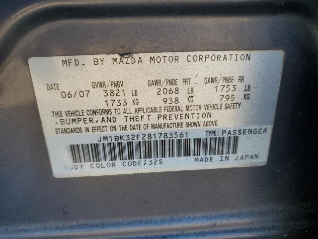 Photo 10 from auction – 2008 MAZDA 3 I with VIN JM1BK32F281783561