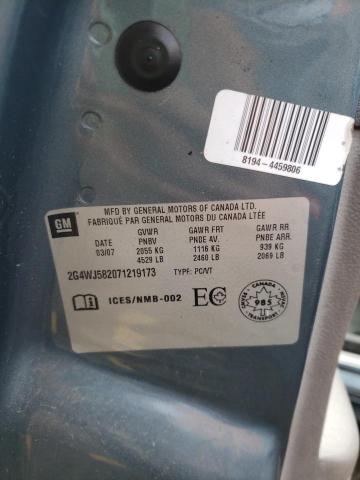 Photo 10 from auction – 2007 BUICK ALLURE CXL with VIN 2G4WJ582071219173