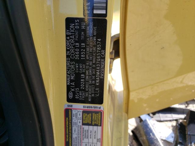 Photo 10 from auction – 2016 KIA RIO LX with VIN KNADM4A37G6578574