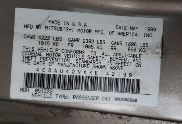 Photo 10 from auction – 1999 CHRYSLER SEBRING LX with VIN 4C3AU42NXXE142199