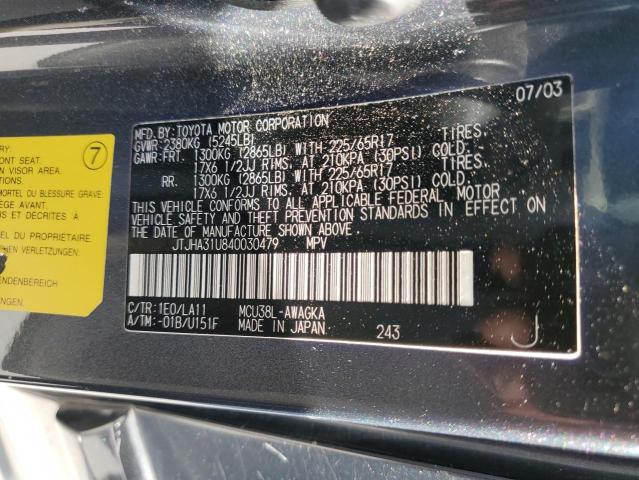 Photo 10 from auction – 2004 LEXUS RX 330 with VIN JTJHA31U840030479