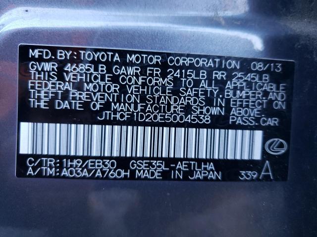 Photo 10 from auction – 2014 LEXUS IS 250 with VIN JTHCF1D20E5004538