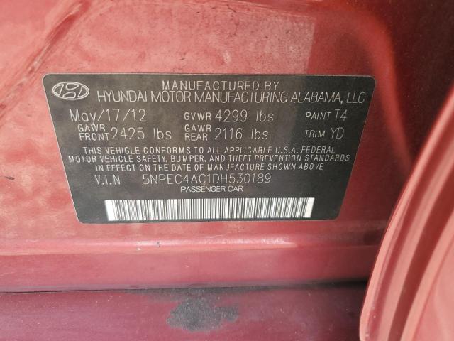 Photo 10 from auction – 2013 HYUNDAI SONATA SE with VIN 5NPEC4AC1DH530189