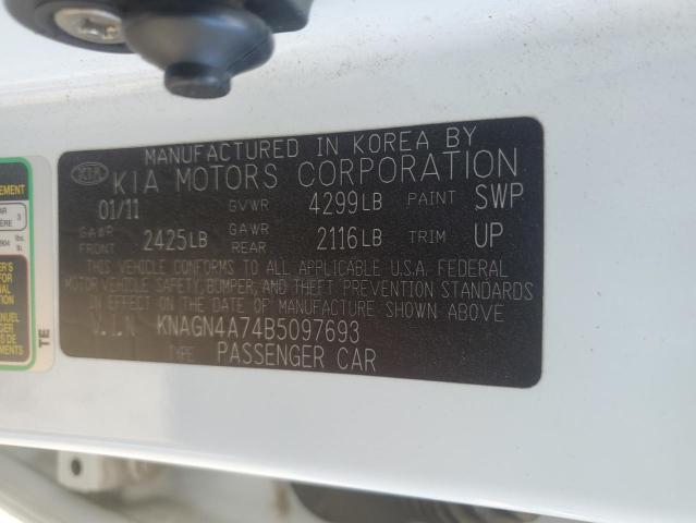 Photo 10 from auction – 2011 KIA OPTIMA EX with VIN KNAGN4A74B5097693
