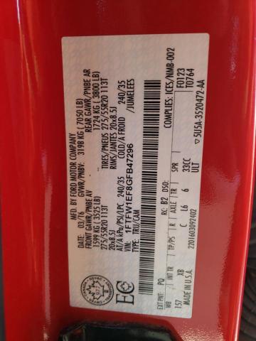 Photo 10 from auction – 2016 FORD F150 SUPER with VIN 1FTFW1EF8GFB47296