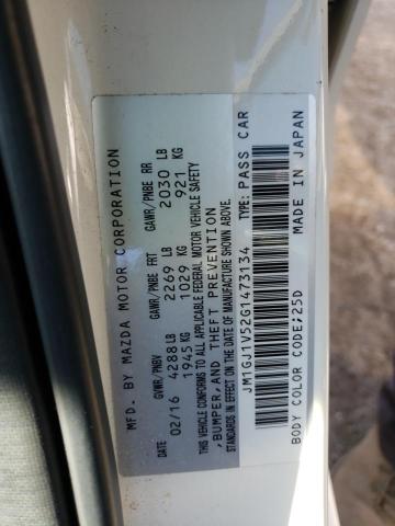Photo 10 from auction – 2016 MAZDA 6 TOURING with VIN JM1GJ1V52G1473134