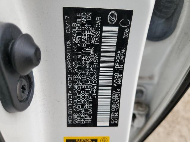Photo 10 from auction – 2017 LEXUS ES 300H with VIN JTHBW1GG9H2151594